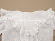 画像3: 1900年頃 アンティーク ドール用ドレス　ドット刺繍のコットンファブリック (3)