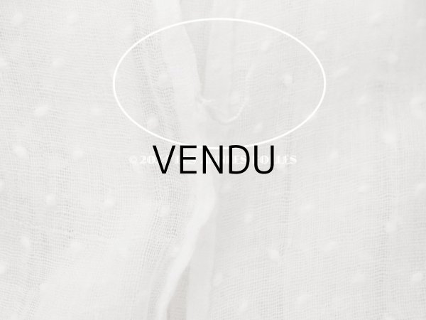 画像11: 1900年頃 アンティーク ドール用ドレス　ドット刺繍のコットンファブリック (11)