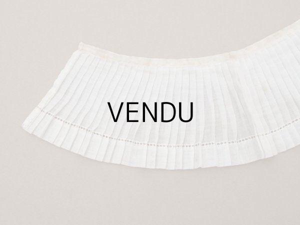 画像6: アンティーク プリーツリボン 2点セット コットンオーガンジー オフホワイト 92cm (6)