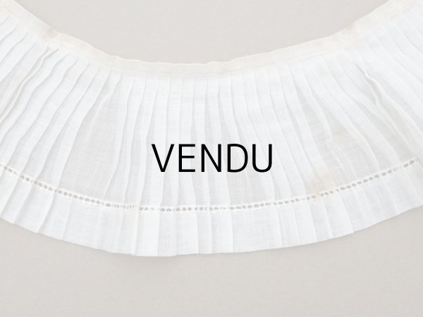 画像8: アンティーク プリーツリボン 2点セット コットンオーガンジー オフホワイト 92cm (8)