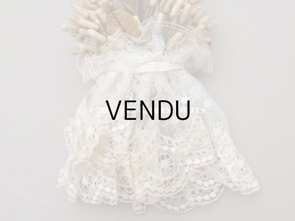 画像10: ＊蚤の市＊1900年頃 アンティーク ワックスフラワーのブーケ ウェディングブーケ 結婚式 ティアラ (10)
