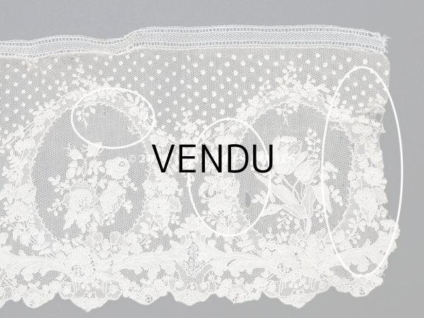 画像15: 18世紀末~19世紀初頭 アンティーク  アランソンレース 幅広 1.6m　14cm幅　ミュージアムピース (15)