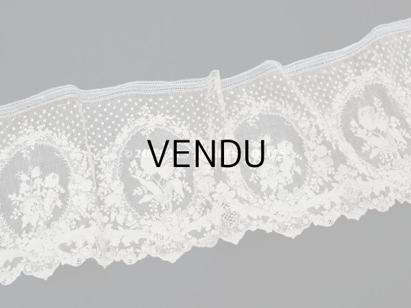 画像4: 18世紀末~19世紀初頭 アンティーク  アランソンレース 幅広 1.6m　14cm幅　ミュージアムピース (4)