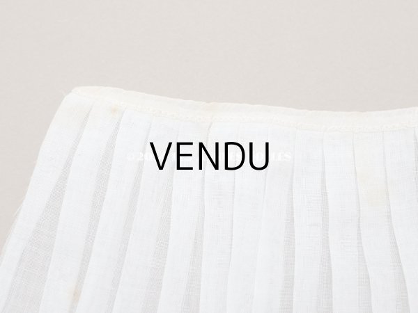 画像3: アンティーク  幅広　プリーツリボン オーガンジー オフホワイト 12cm幅 (3)