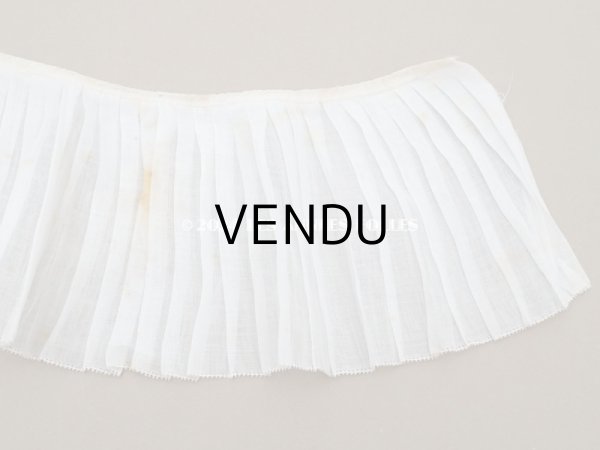 画像15: アンティーク  幅広　プリーツリボン オーガンジー オフホワイト 12cm幅 (15)