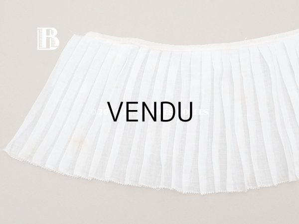 画像9: アンティーク  幅広　プリーツリボン オーガンジー オフホワイト 12cm幅 (9)