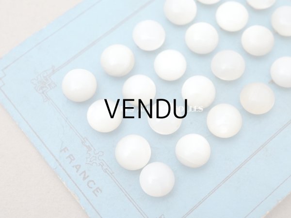 画像4: アンティーク マザーオブパール製 ボタン 8~9mm パールホワイト 24ピース シェルボタン (4)