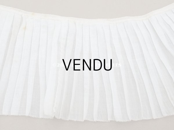 画像7: アンティーク  幅広　プリーツリボン オーガンジー オフホワイト 12cm幅 (7)