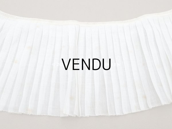 画像10: アンティーク  幅広　プリーツリボン オーガンジー オフホワイト 12cm幅 (10)