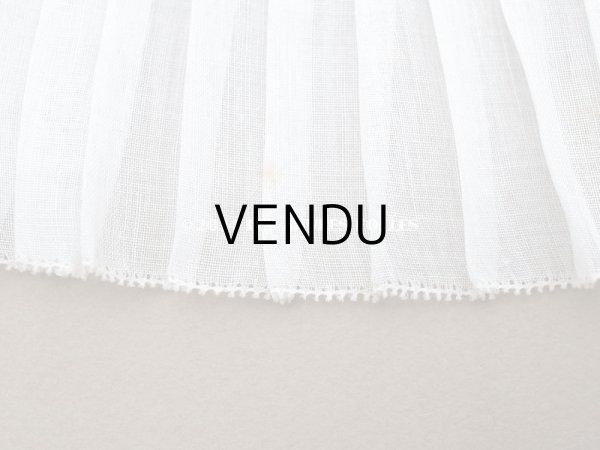 画像4: アンティーク  幅広　プリーツリボン オーガンジー オフホワイト 12cm幅 (4)