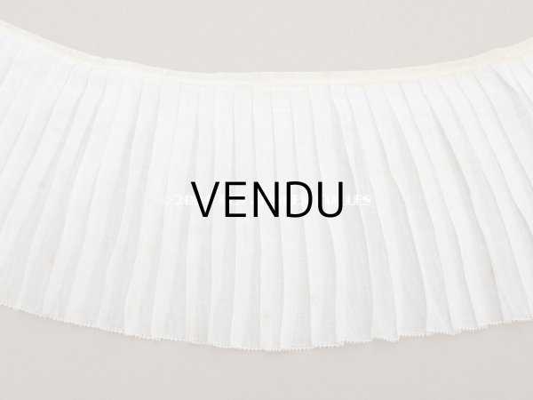 画像11: アンティーク  幅広　プリーツリボン オーガンジー オフホワイト 12cm幅 (11)