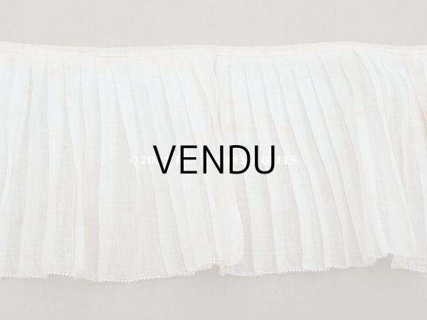 画像14: アンティーク  幅広　プリーツリボン オーガンジー オフホワイト 12cm幅 (14)