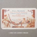 画像: 1922年 アンティーク パフュームカード 薔薇のガーランド LE SAVON A L'EAU DE COLOGNE - PAUL TRANOY PARIS - 