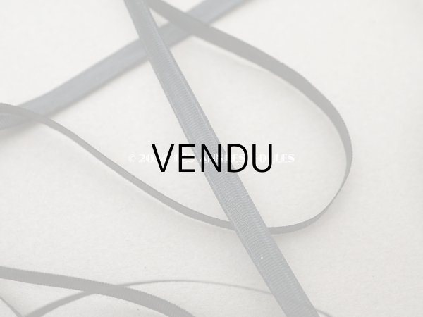 画像5: 19世紀 アンティーク 極細 シルクリボン 3.7m 5mm幅 黒 (5)