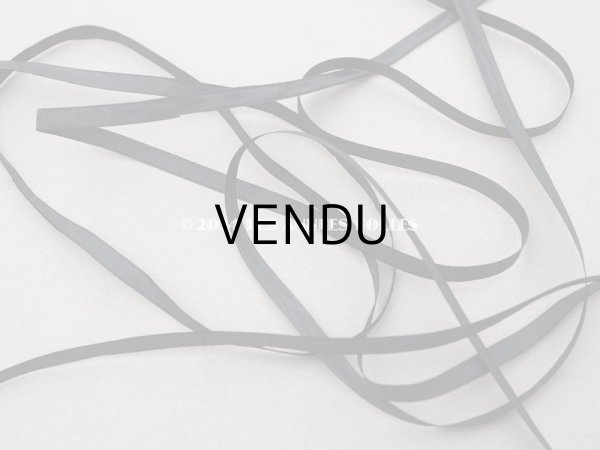 画像4: 19世紀 アンティーク 極細 シルクリボン 3.7m 5mm幅 黒 (4)