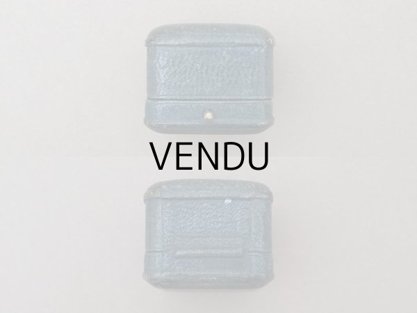 画像7: アンティーク 本革製 リングボックス  ジュエリーボックス　グリーン (7)