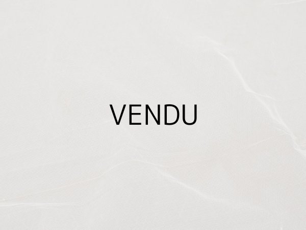 画像9: アンティーク 62cm幅　小花の刺繍入り チュールレース地 オフホワイト (9)