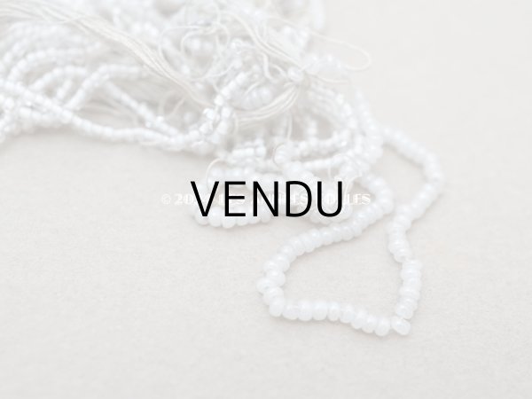 画像6: アンティーク シードビーズ ガラス製 クリア＆ホワイト 15g (6)