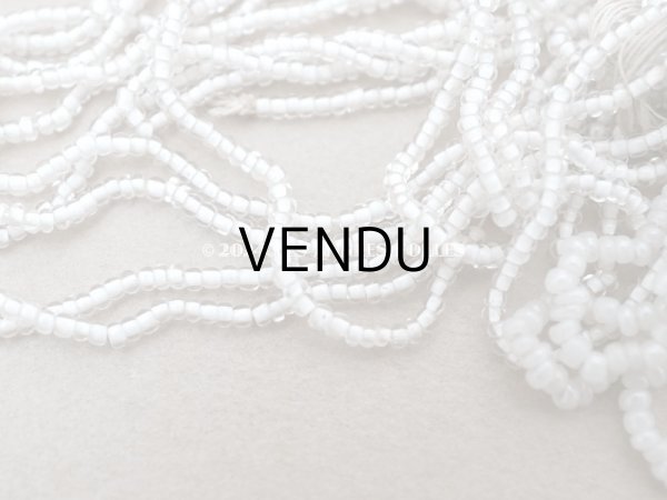 画像5: アンティーク シードビーズ ガラス製 クリア＆ホワイト 15g (5)