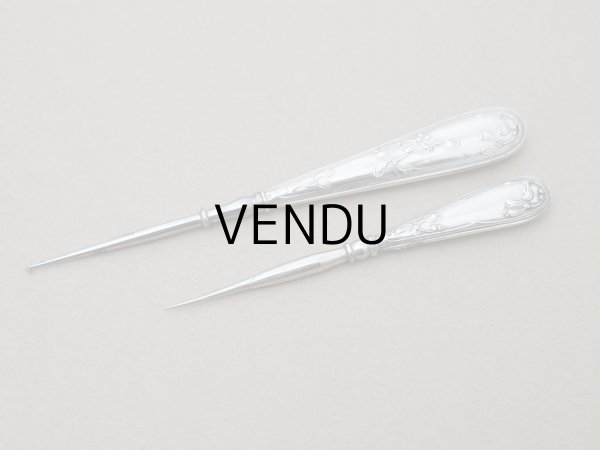 画像13: 1900年頃 アンティーク シルバー製 ヤドリギの裁縫道具セット  (13)