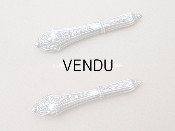 画像4: 1900年頃 アンティーク シルバー製 リボン＆薔薇模様 ソーイングセット 裁縫道具 (4)
