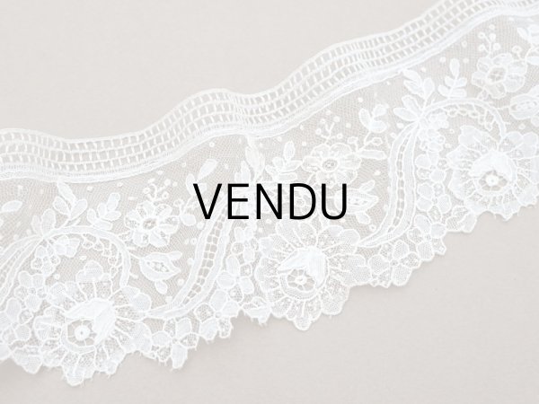 画像3: 19世紀末  アンティーク ポワンドローズ　ニードルレース 0.91m『ポワン・ド・ガーズ』『ポワン・ド・ローズ』  (3)