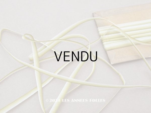 画像1: アンティーク  リボン刺繍 & ロココトリム用 シルク製 リボン 3.5mm幅 カーキ色 3.3m RUBANS TRIANON POUR BRODERIES DE STYLE NUANCE 11  (1)