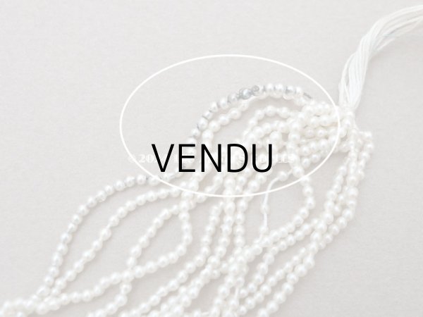 画像3: 1910~1920年頃 アンティーク 極小　1.75mm　フェイクパール  スフレビーズ 吹きガラス製ビーズ (3)