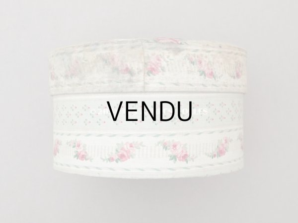 画像8: 1900年頃 アンティーク 薔薇のガーランド　カルトナージュボックス  (8)