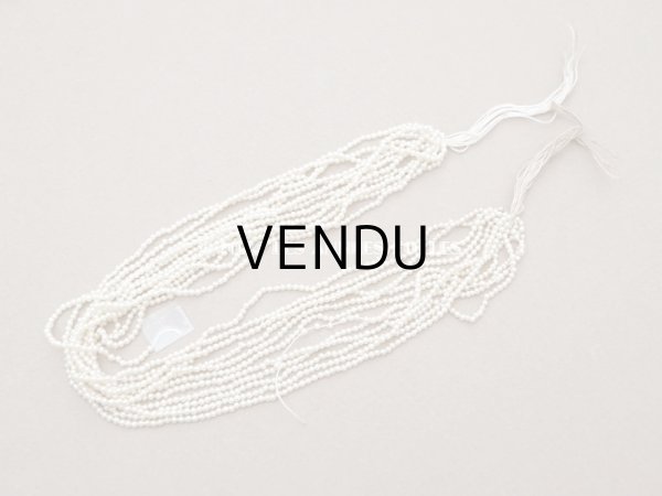 画像8: 1910~1920年頃 アンティーク 極小　1.75mm　フェイクパール  スフレビーズ 吹きガラス製ビーズ (8)