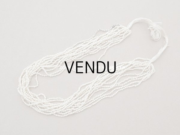 画像5: 1910~1920年頃 アンティーク 極小　1.75mm　フェイクパール  スフレビーズ 吹きガラス製ビーズ (5)