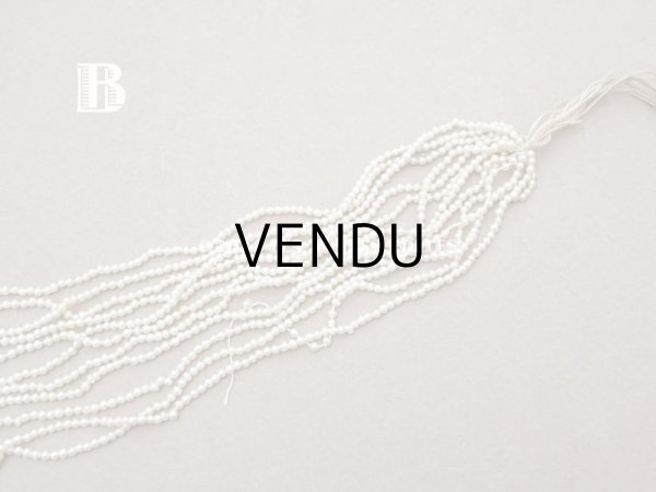 画像6: 1910~1920年頃 アンティーク 極小　1.75mm　フェイクパール  スフレビーズ 吹きガラス製ビーズ (6)