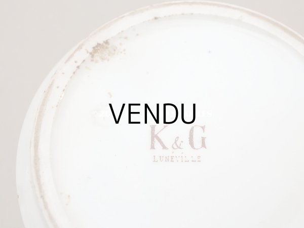 画像9: 19世紀末 アンティーク ポット 薔薇のロカイユ装飾 FARINE - K&G LUNEVILLE - (9)