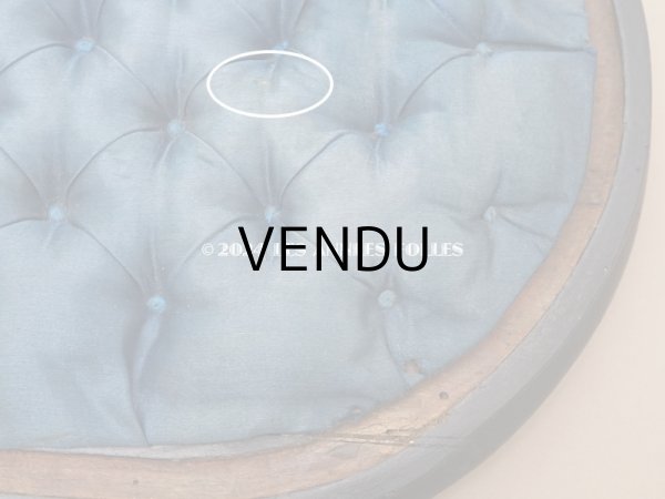 画像11: 19世紀 アンティーク ブルーのシルククッション付き 黒い木製の台座 (11)