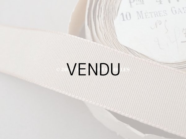 画像3: アンティーク サテンリボン&グログランリボン ピンクベージュ 3.4m 25mm幅 Pon 4770 (3)