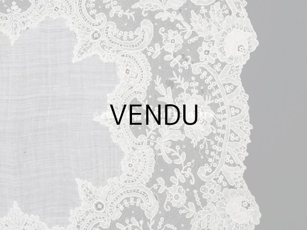 画像7: アンティーク ポワンドローズ 結婚式のハンカチ ポワン・ド・ガーズ (7)