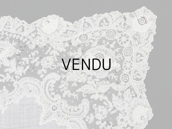 画像5: アンティーク ポワンドローズ 結婚式のハンカチ ポワン・ド・ガーズ (5)