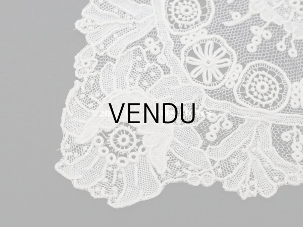 画像11: アンティーク ポワンドローズ 結婚式のハンカチ ポワン・ド・ガーズ (11)