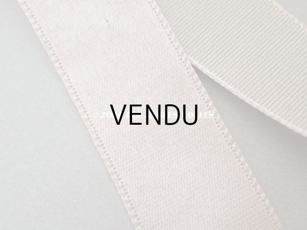 画像6: アンティーク サテンリボン&グログランリボン ピンクベージュ 3.4m 25mm幅 Pon 4770 (6)