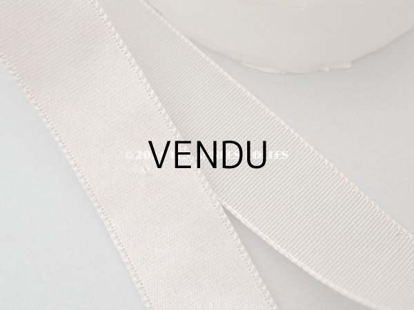 画像5: アンティーク サテンリボン&グログランリボン ピンクベージュ 3.4m 25mm幅 Pon 4770 (5)