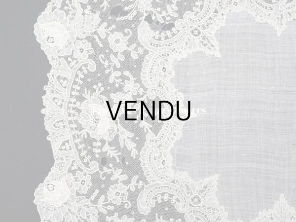 画像6: アンティーク ポワンドローズ 結婚式のハンカチ ポワン・ド・ガーズ (6)