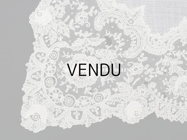 画像8: アンティーク ポワンドローズ 結婚式のハンカチ ポワン・ド・ガーズ (8)