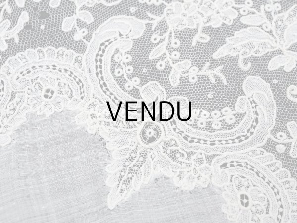 画像14: アンティーク ポワンドローズ 結婚式のハンカチ ポワン・ド・ガーズ (14)