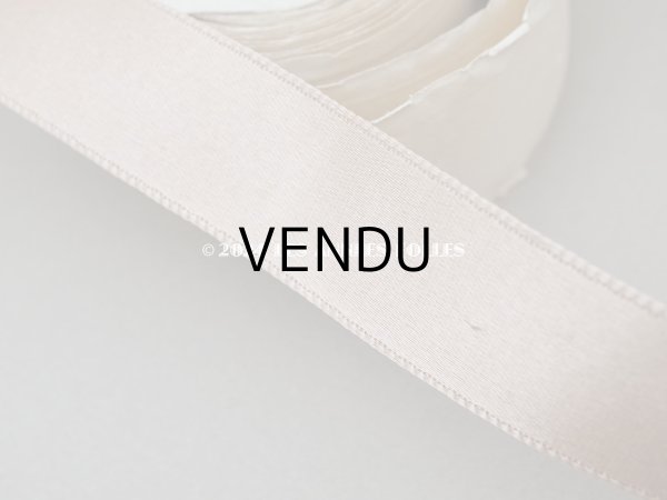 画像4: アンティーク サテンリボン&グログランリボン ピンクベージュ 3.4m 25mm幅 Pon 4770 (4)