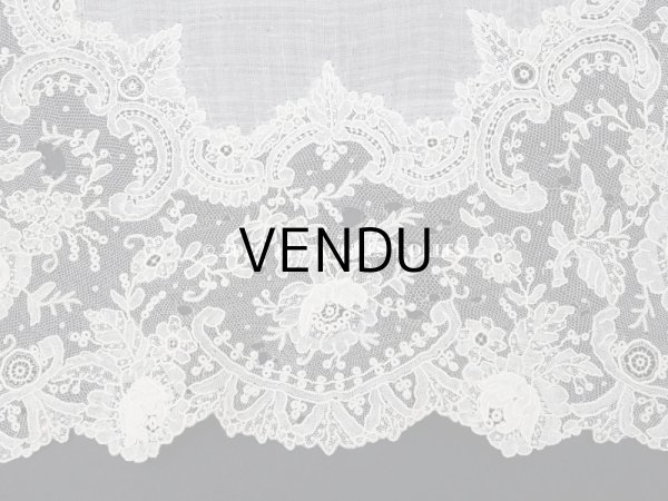 画像9: アンティーク ポワンドローズ 結婚式のハンカチ ポワン・ド・ガーズ (9)