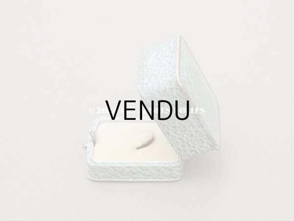 画像3: アンティーク ジュエリーボックス 金彩入り グレイッシュブルー (3)