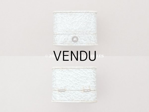 画像8: アンティーク ジュエリーボックス 金彩入り グレイッシュブルー (8)