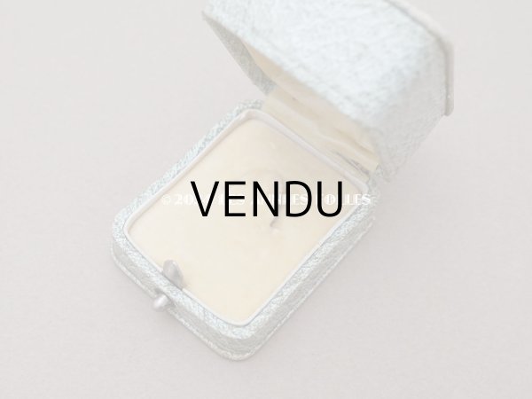 画像5: アンティーク ジュエリーボックス 金彩入り グレイッシュブルー (5)