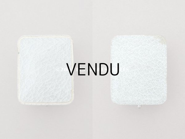 画像7: アンティーク ジュエリーボックス 金彩入り グレイッシュブルー (7)