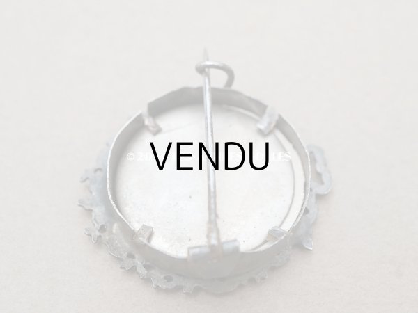 画像6: アンティーク リボン&花のガーランド フォトフレームのブローチ  (6)